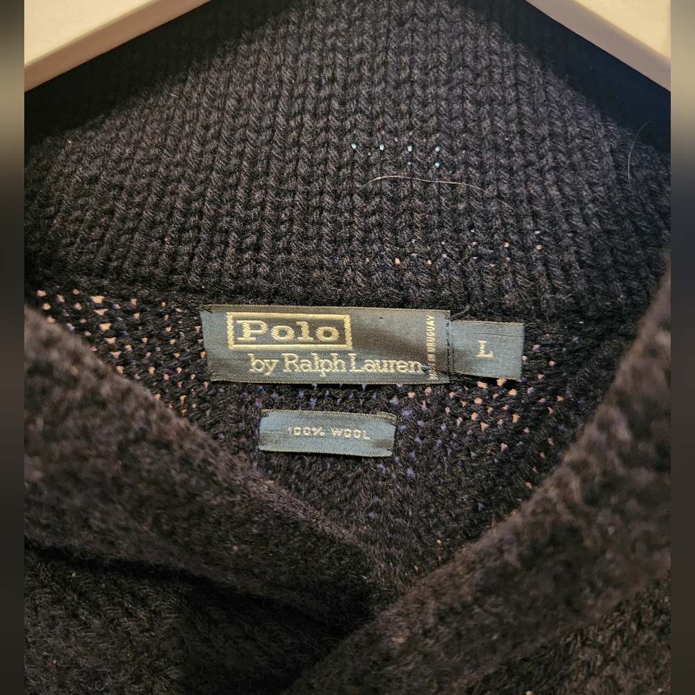 Ralph Lauren Polo 100% Wool Sweater High Neck! L - Picture 3 of 3